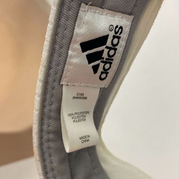 Adidas Men's White Embroidered Golf Adjustable Visor Cap C153 - Picture 7 of 8